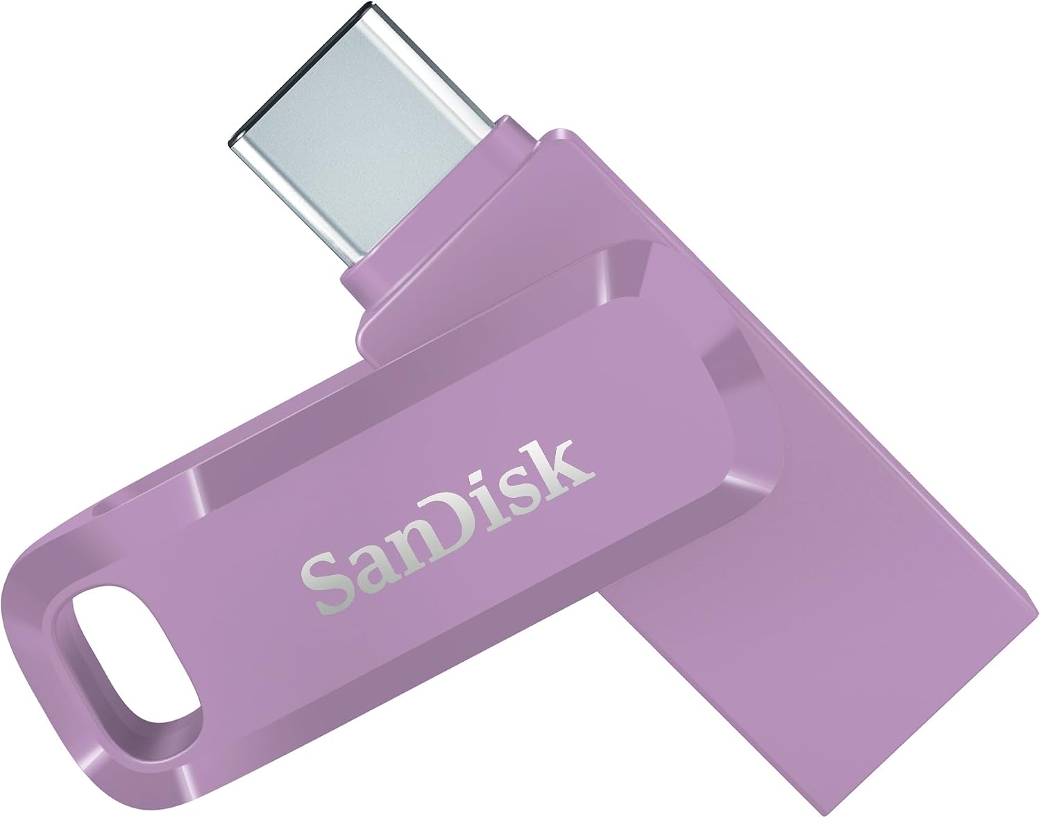 Detalle de SanDisk Ultra Dual Drive Go 1 TB USB‑C & USB‑A Stick (lavendel) – 400 MB/s Lesegeschwindigkeit