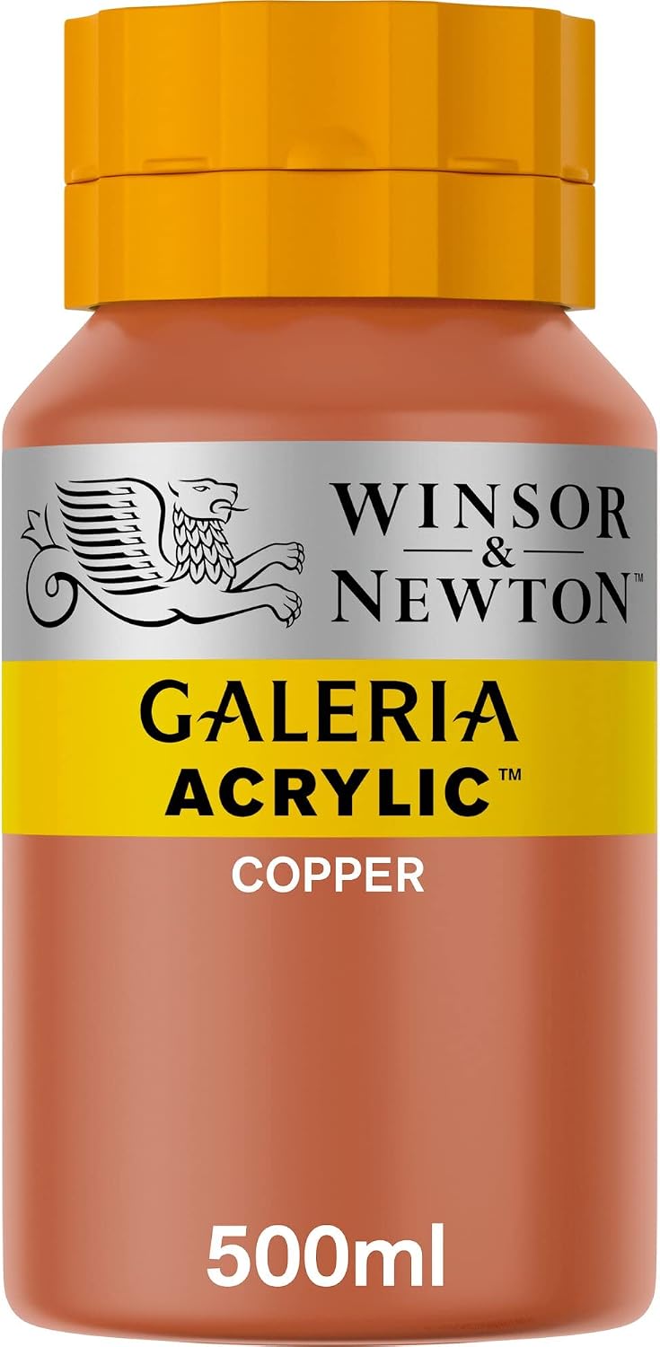 Winsor & Newton Galeria Acrylfarbe 2150214 Kupfer, glänzend, hoch pigmentiert (500 ml)