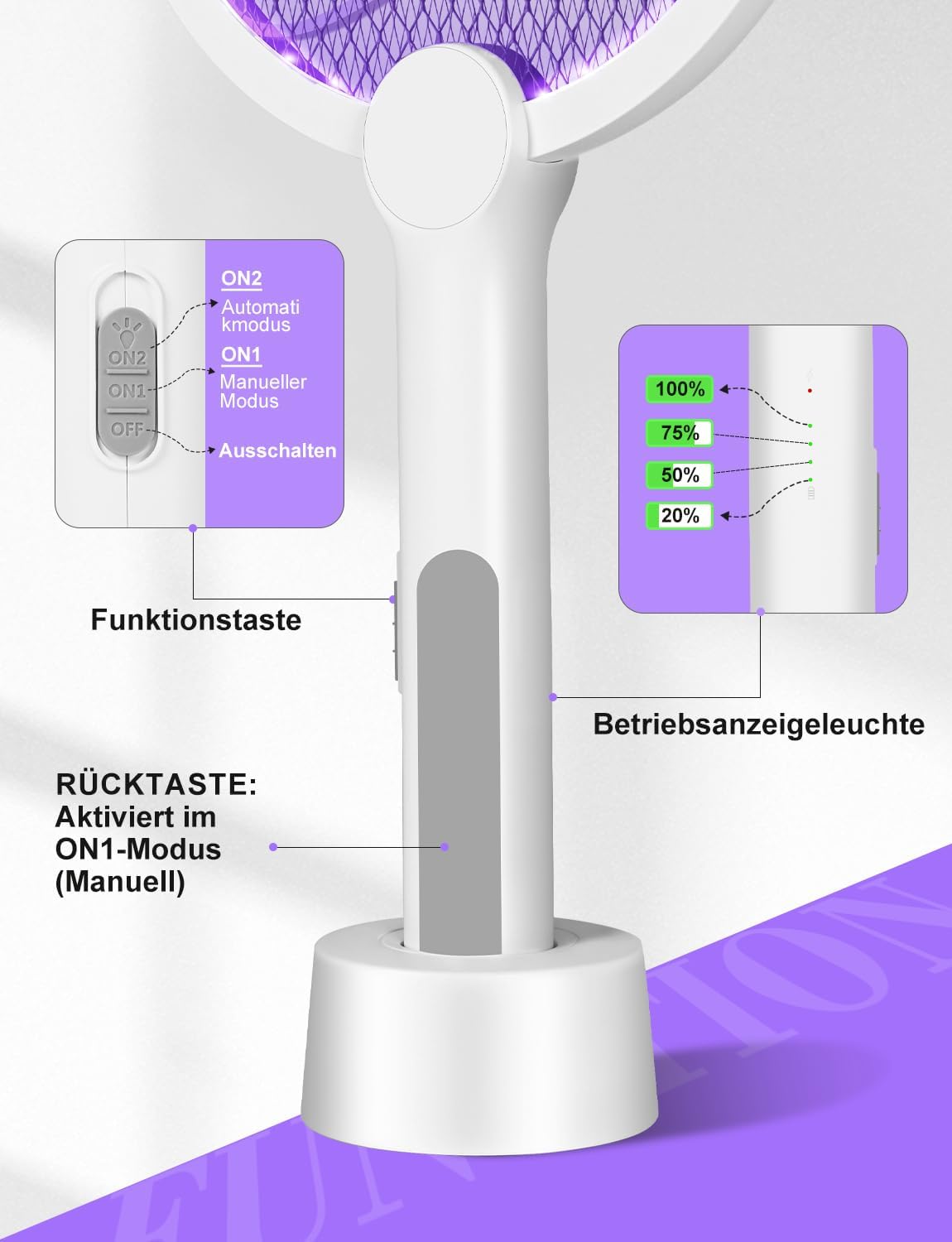 Thumbnail 6 de 4000V Elektrische Fliegenklatsche mit Ladestation