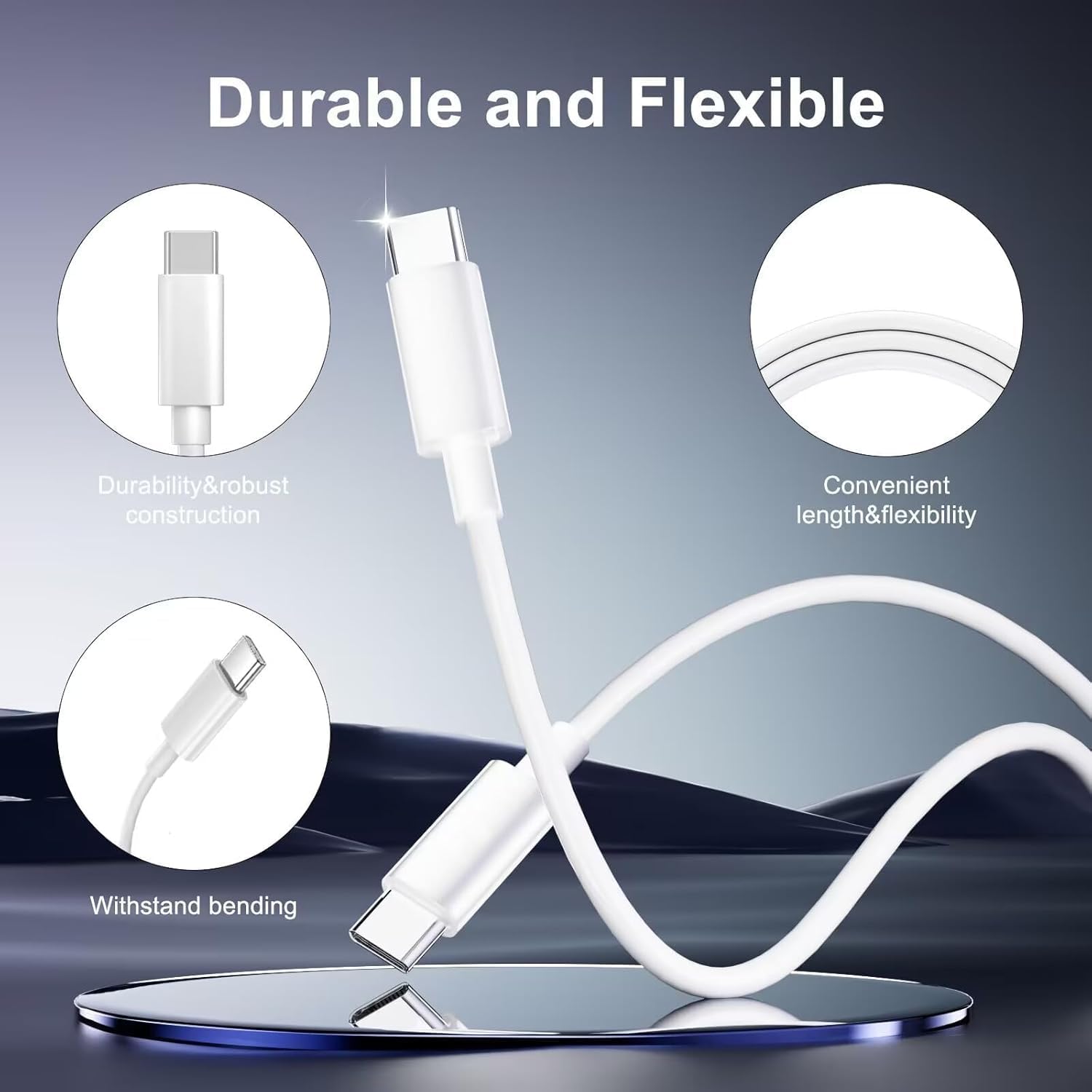 Thumbnail 1 de iPhone 17/16/15 USB‑C Charger Cable 1m pack