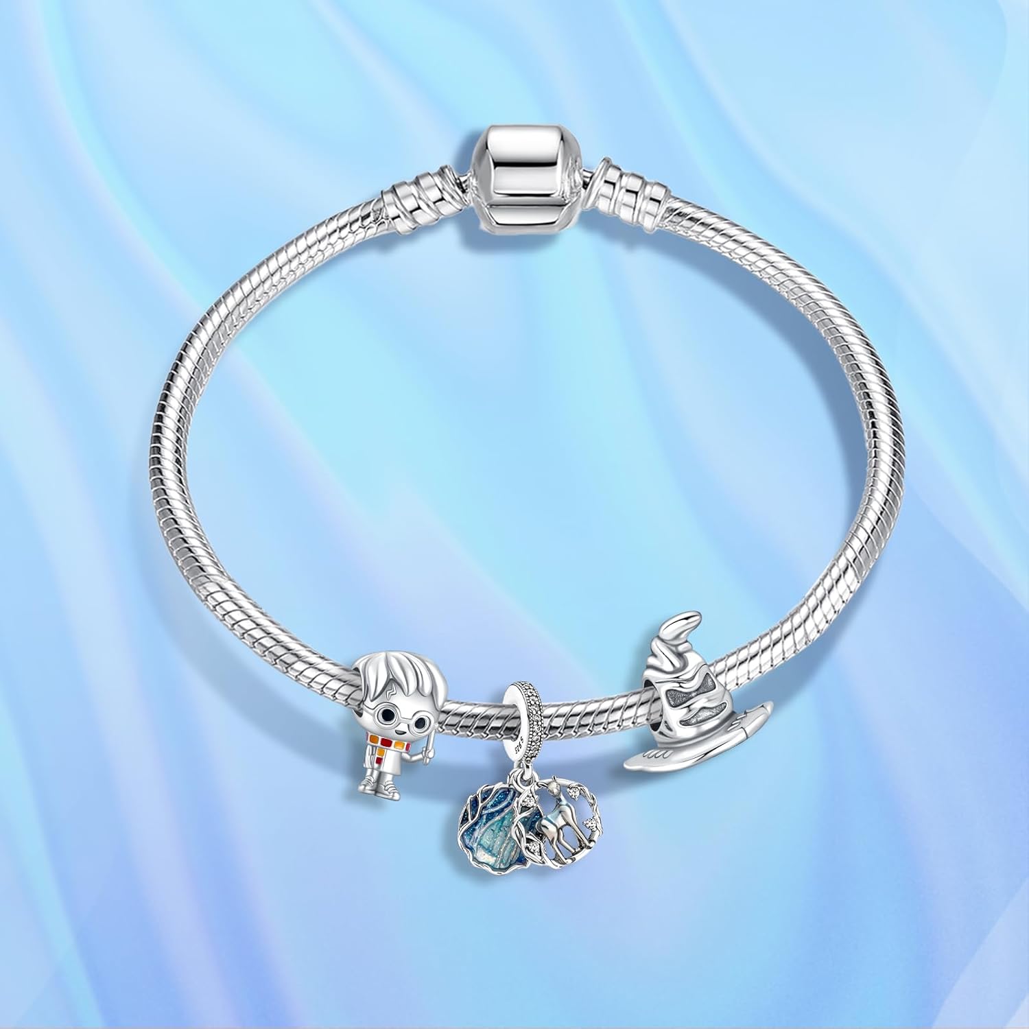 Thumbnail 1 de HAEPIAR 925 Sterling Silber Alien Charm für Armbänder – Zirkonia 4,5–5 mm