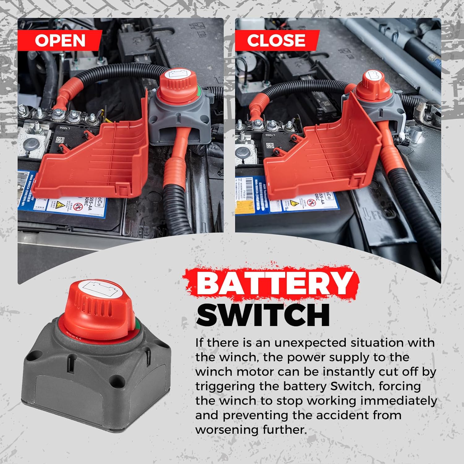 Detalle 2 de RUGCEL WINCH 20000lb 12V Heavy Duty Truck Winch