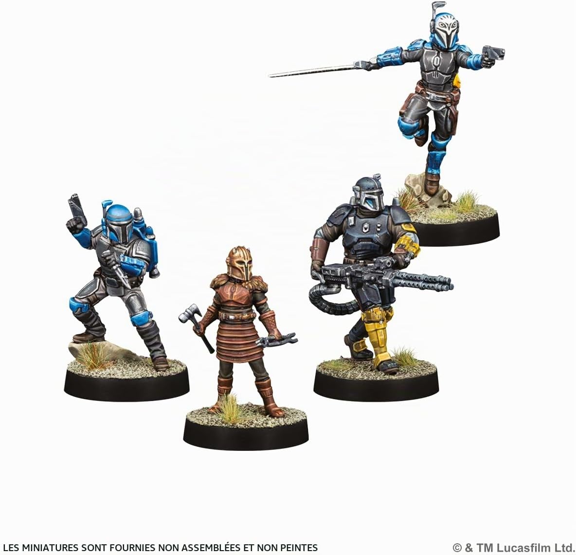 Thumbnail 5 de Asmodee Star Wars: Legion – Mandalorian Leaders, uitbreiding met 4 miniaturen