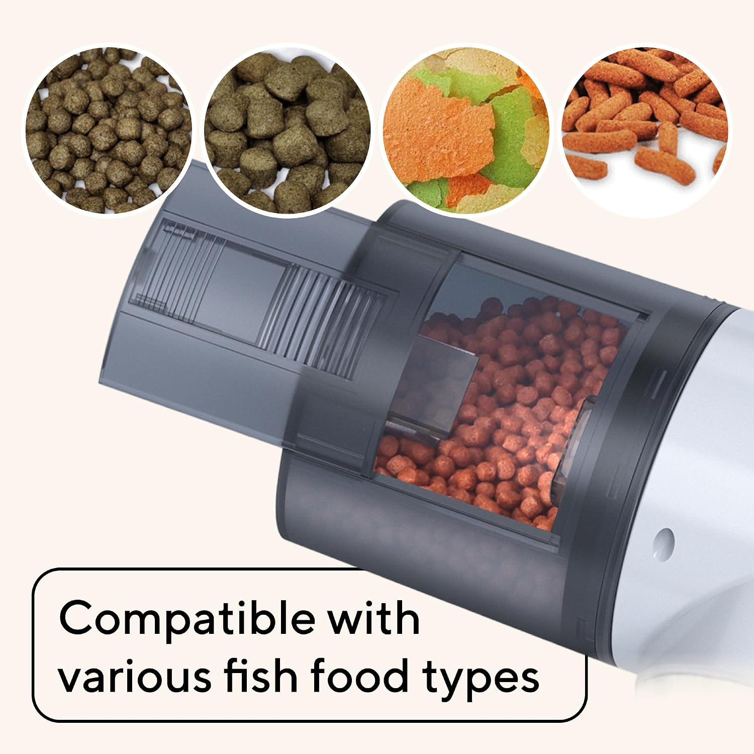 Detalle de Noerden Splashy Automatic Fish Feeder, 200ml Capacity