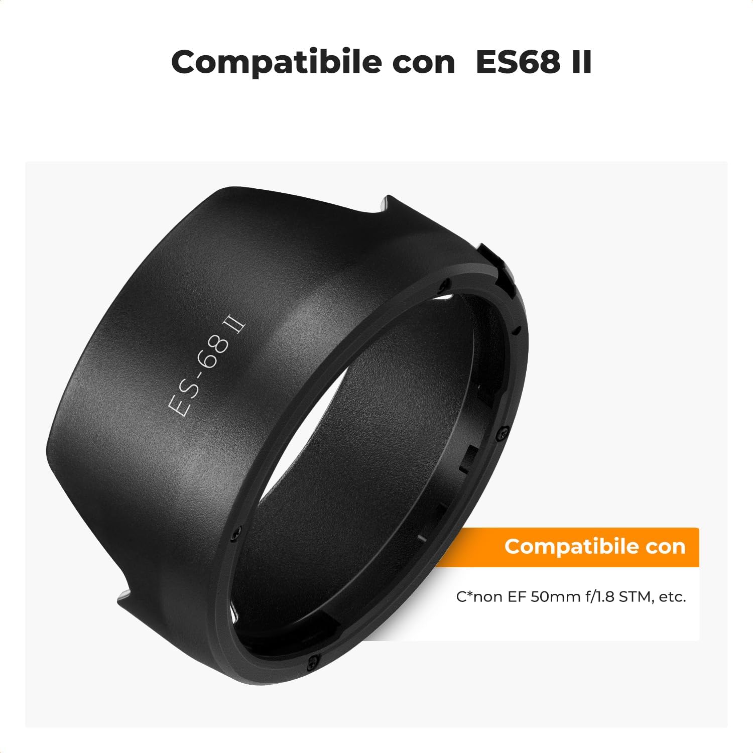 Detalle 2 de K&F Concept ES68 II paraluce per Canon EF 50mm f/1.8 STM