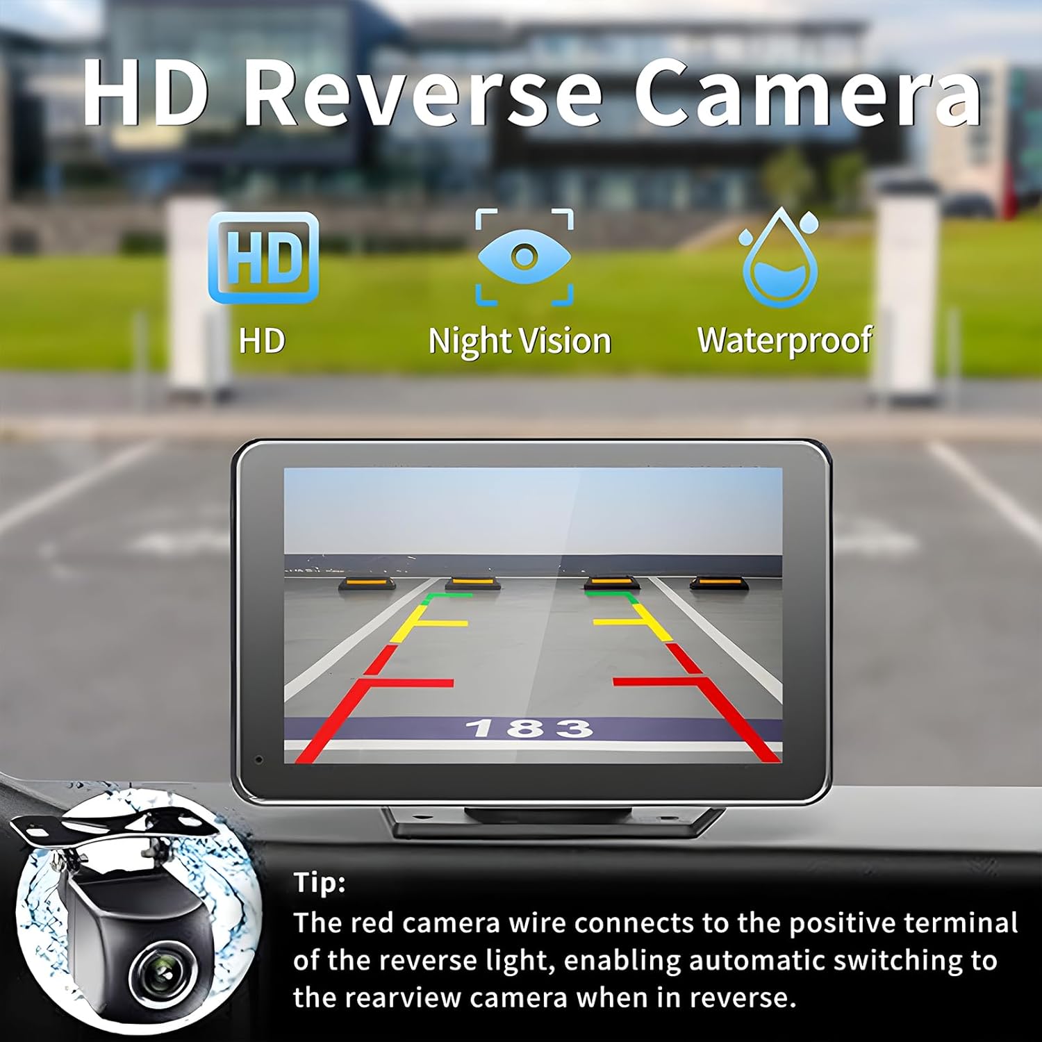 Thumbnail 5 de Portable 7-Inch Wireless CarPlay Screen with Bluetooth, GPS, and Backup Camera