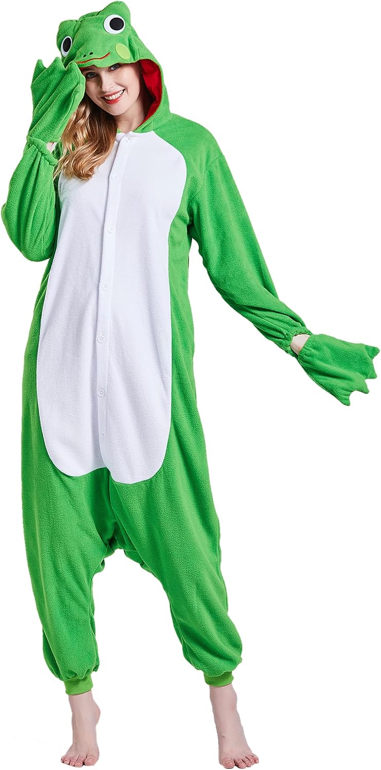 Detalle de Magicalani Adult Animal Onesie Pajamas with Hood, Pockets and Button Closure