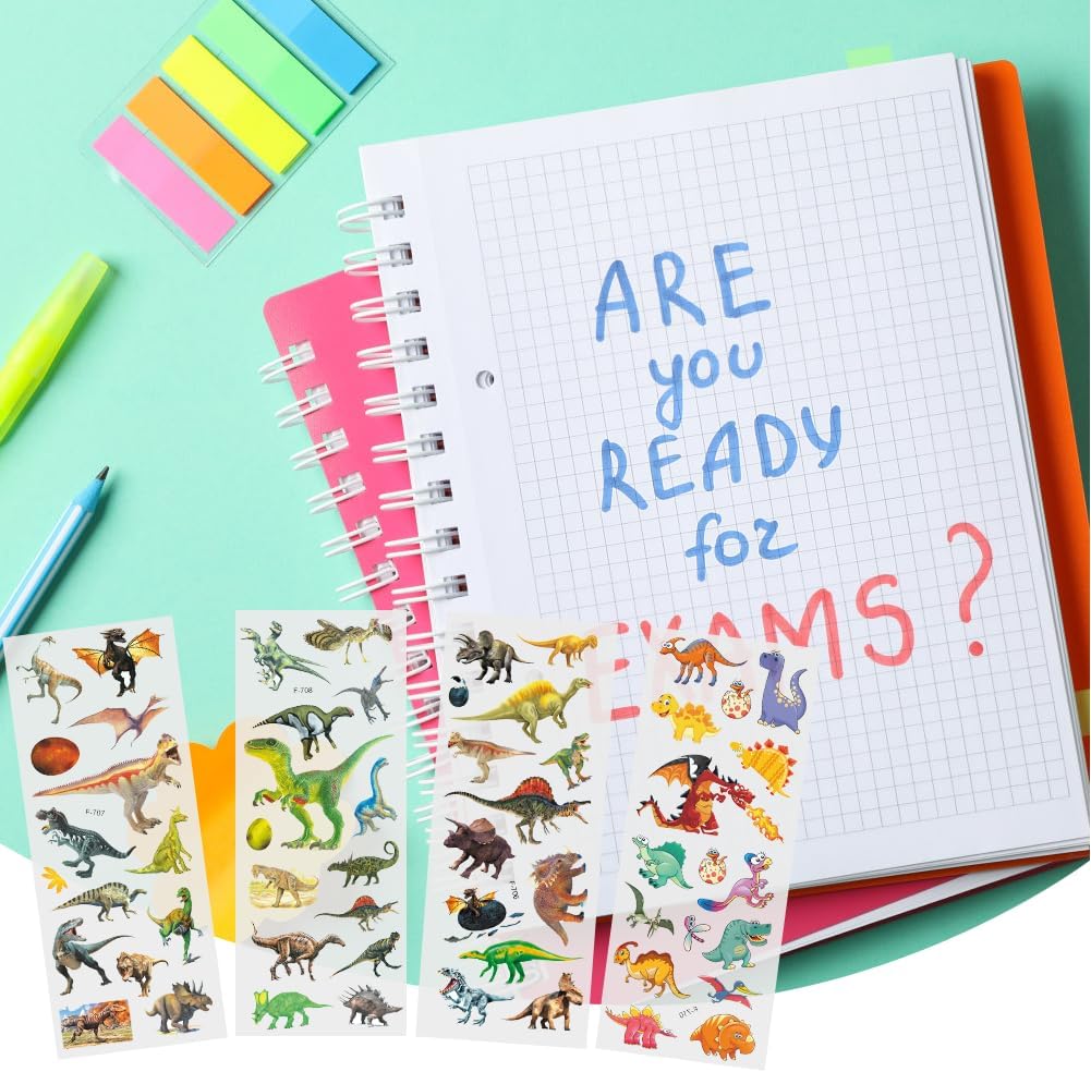 Detalle de Vicloon 3D Stickers for Kids (12pcs) – Puffy Dinosaur Rewards for Primary School, Crafts & Notebooks