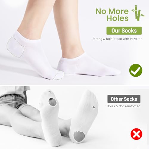 Thumbnail 5 de Niofind Bamboo Trainer Socks for Women and Men – No Show, Low Cut, Non-Slip Multipack