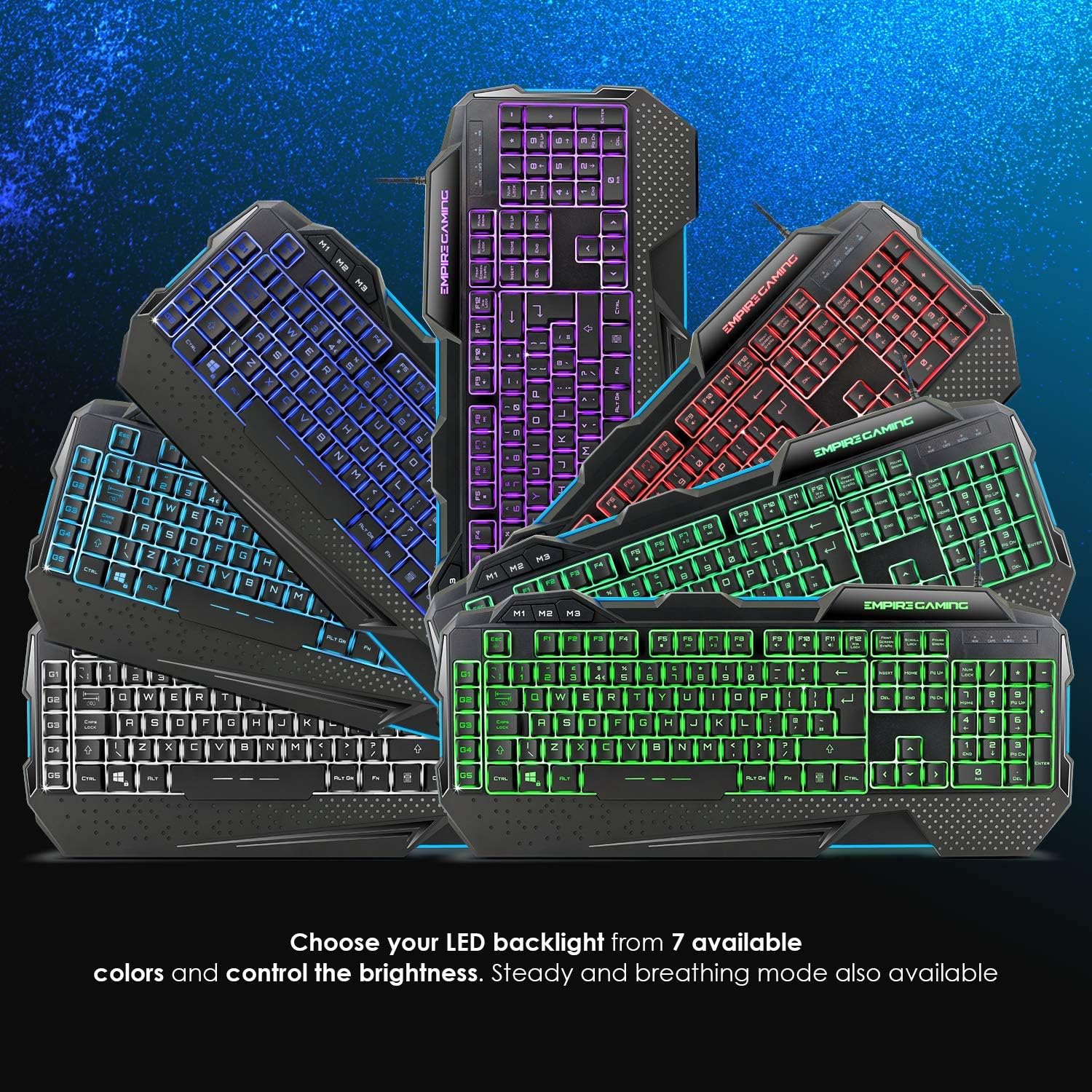 Thumbnail 1 de Empire Gaming Hellhounds PC Gaming Pack: tastiera gaming, mouse e mousepad con RGB