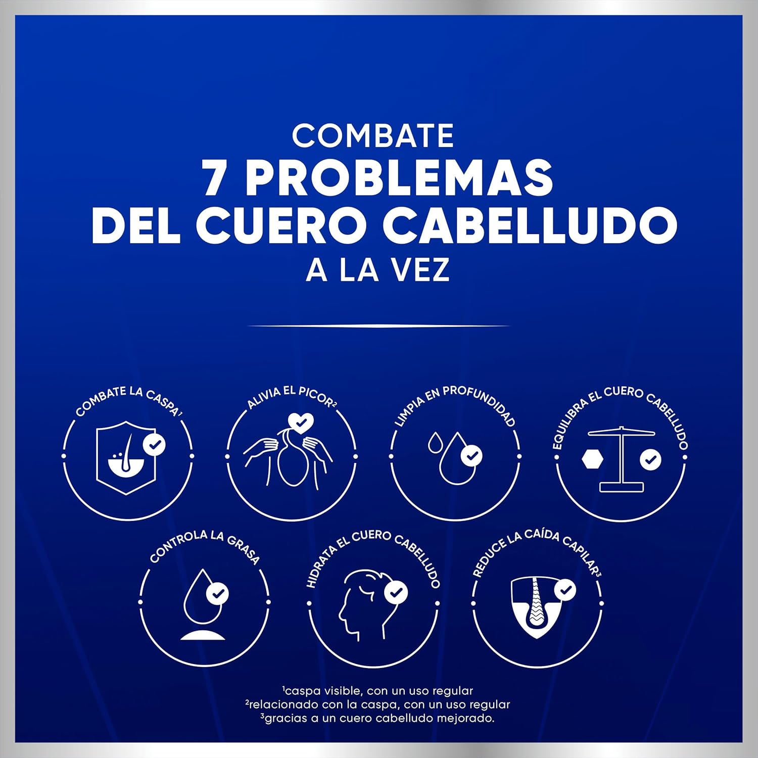 Detalle de H&S Pro-Expert 7 Champú Anticaspa 300ml - Control Total 🚫
