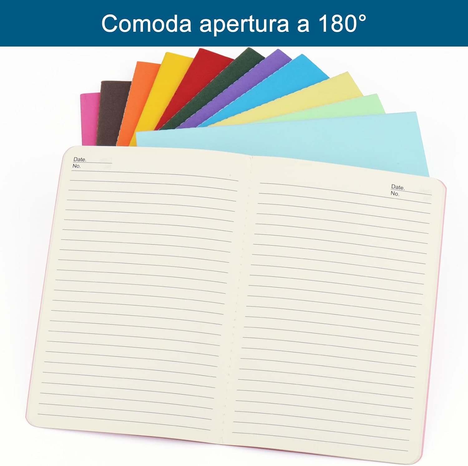 Detalle de ZCZN Quaderno Appunti A5 – Confezione da 12 quaderni, 60 pagine ciascuno