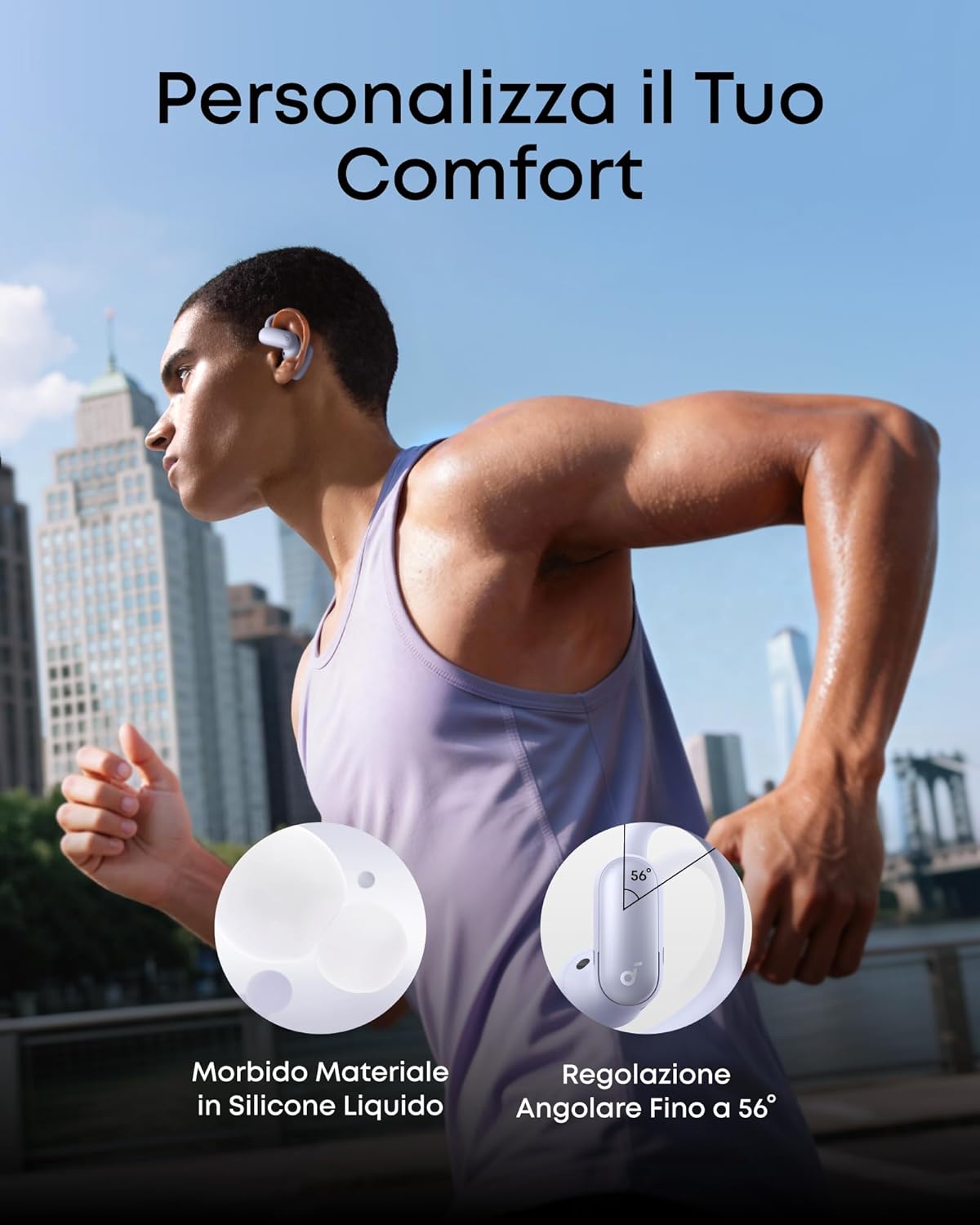 Thumbnail 2 de Soundcore AeroFit 2 Pro by Anker: auricolari open-ear con ANC e ganci regolabili, ricarica wireless