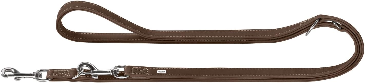 Detalle de HUNTER Hunting Verstellbare Führleine für Hunde – Leder, weich, robust, 1,3/200 cm, schwarz