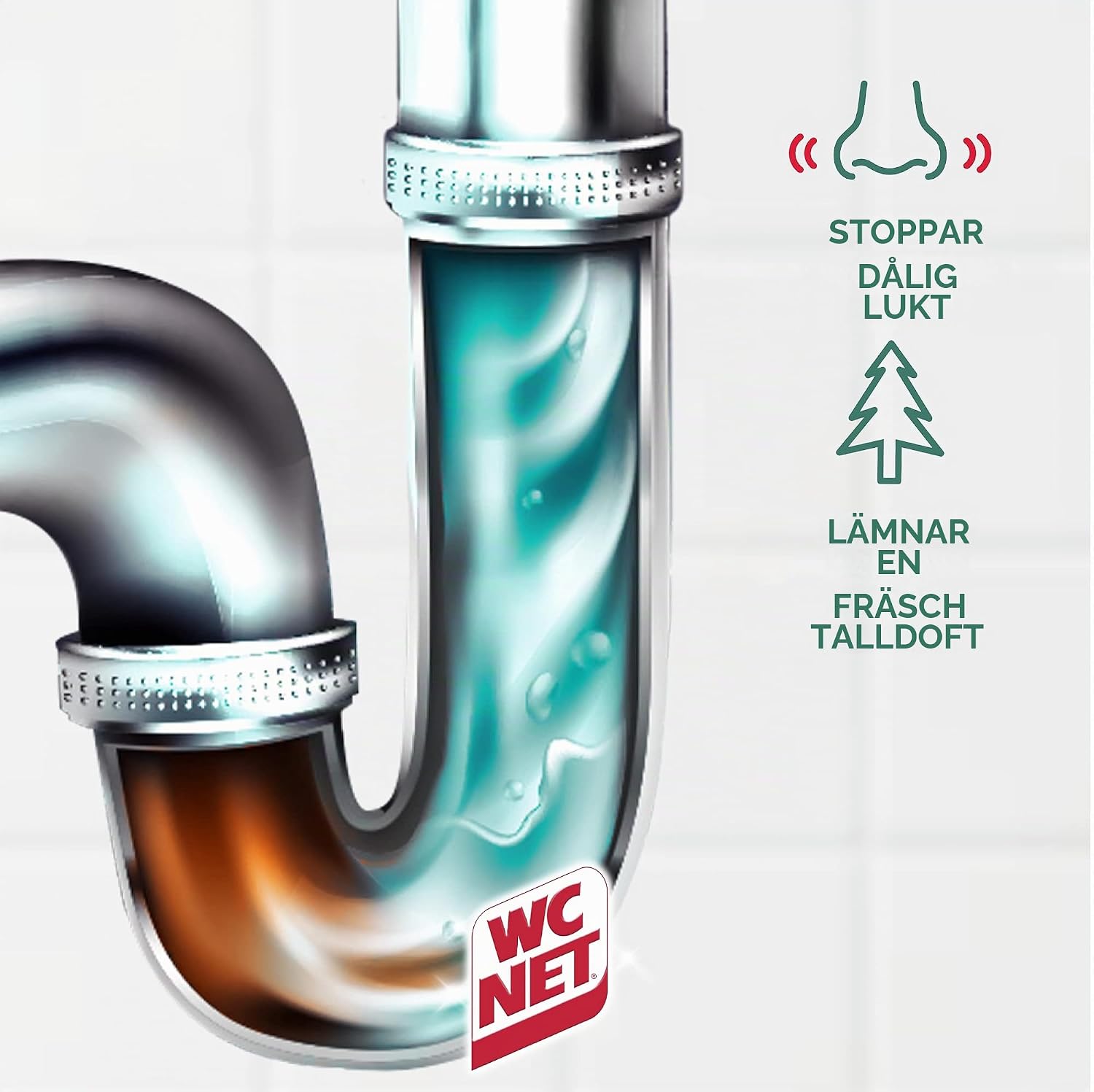 Detalle de WC Net 78634 avloppsrengöring för toalett, flytande och doftfri, 1 l