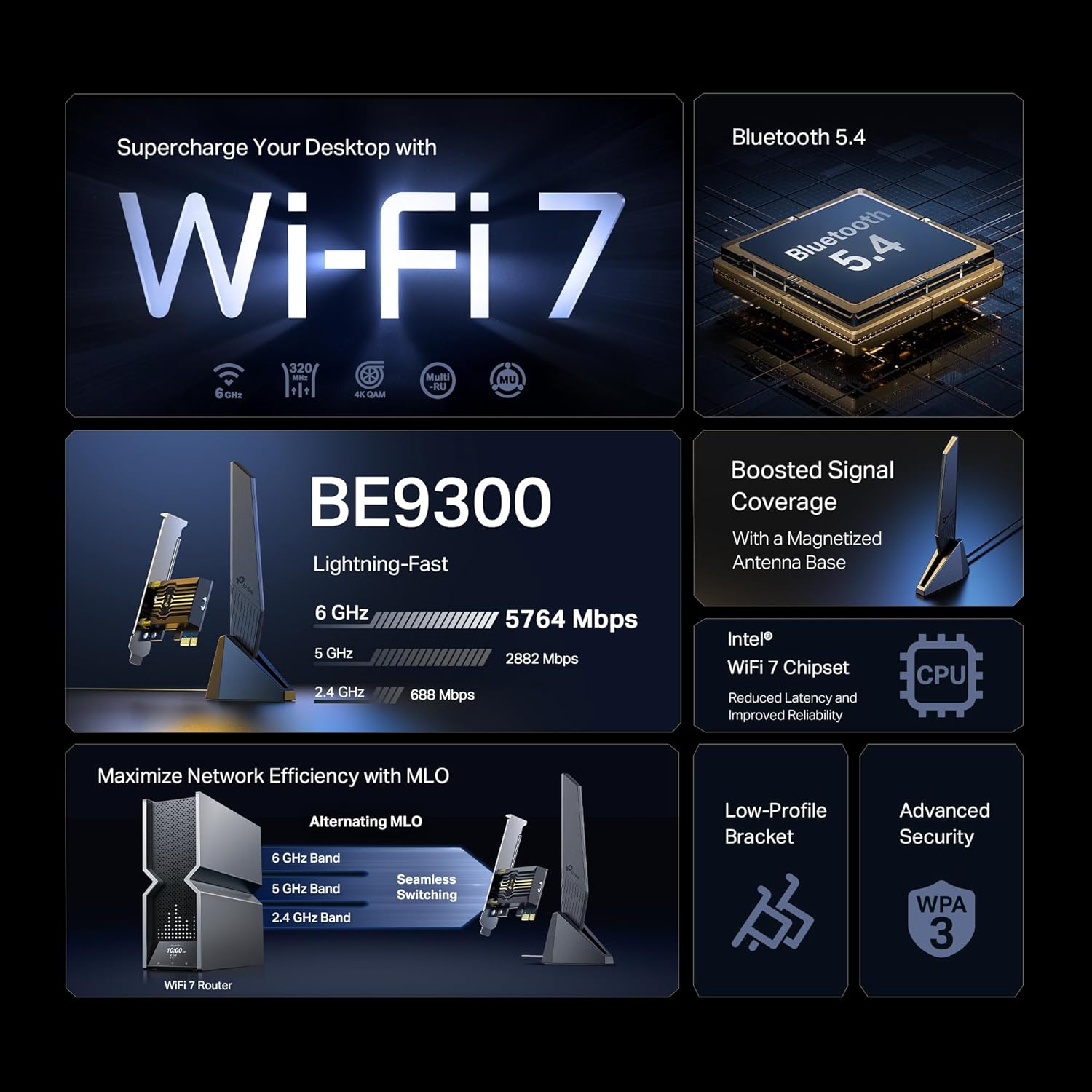 Thumbnail 1 de TP-Link Archer TBE553E WiFi 7 PCIe Card