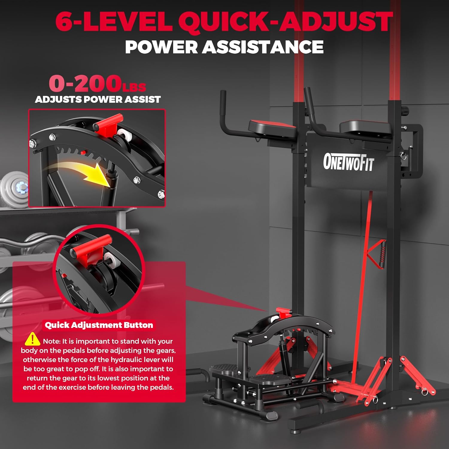 Detalle 2 de ONETWOFIT Power Tower pieghevole 660 lb