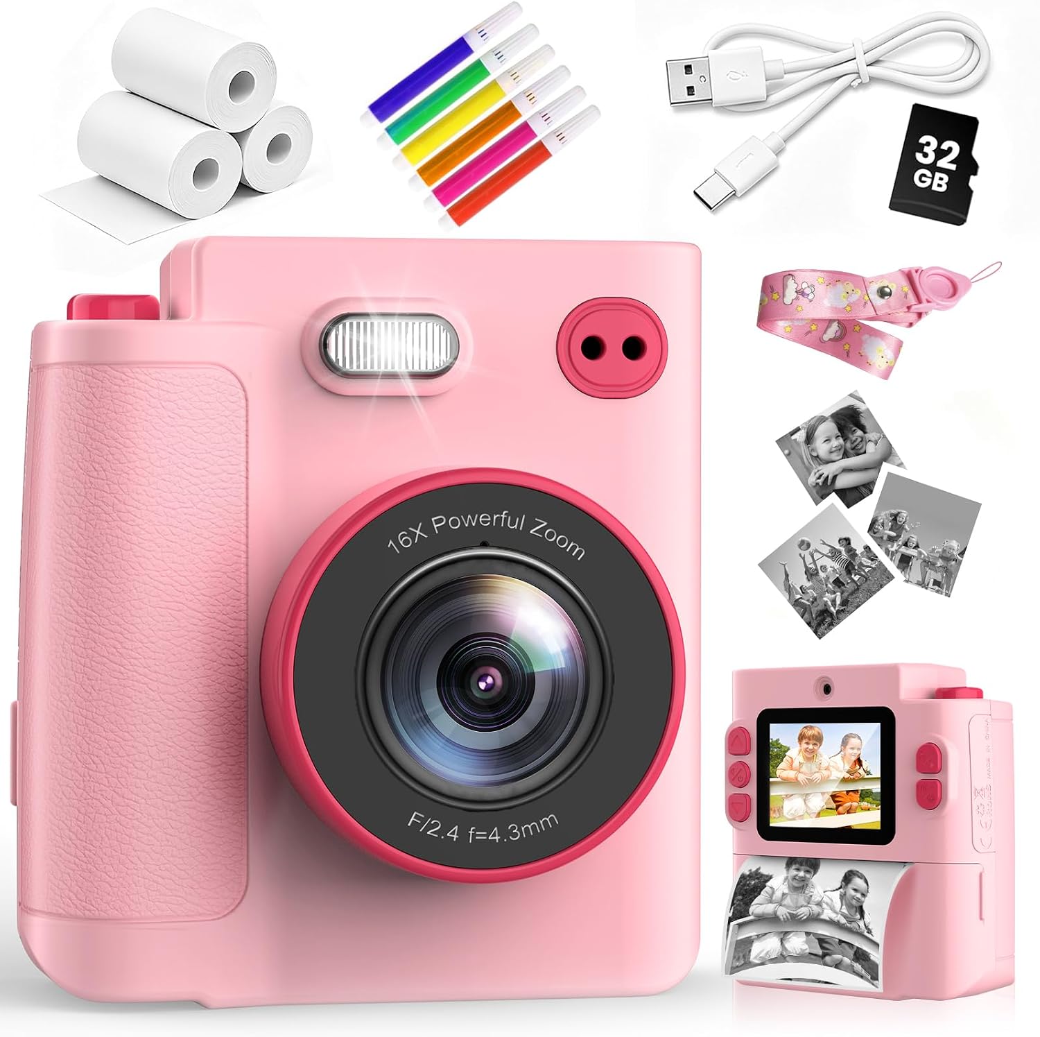 Thumbnail 6 de GlowPlayX Kids Camera 1080P with 32GB Card & Games – A sturdy, fun starter camera for 3+ explorers