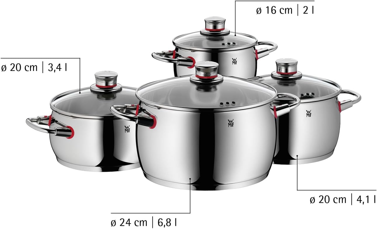 Thumbnail 6 de WMF Quality One Topfset Induktion 4-teilig – Cromargan Edelstahl poliert, unbeschichtet