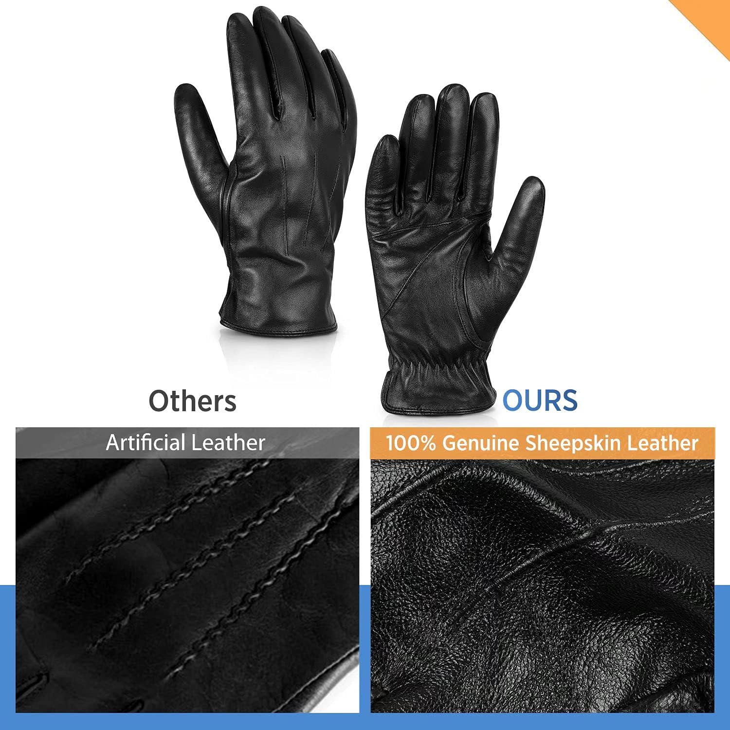 Detalle de Alepo Sheepskin Leather Gloves 5 sizes