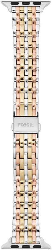 Thumbnail 5 de Fossil Cinturino da donna in pelle, ceramica o acciaio inossidabile per Apple Watch 38/40/41 mm – nero, chiusura deployante a due pulsanti