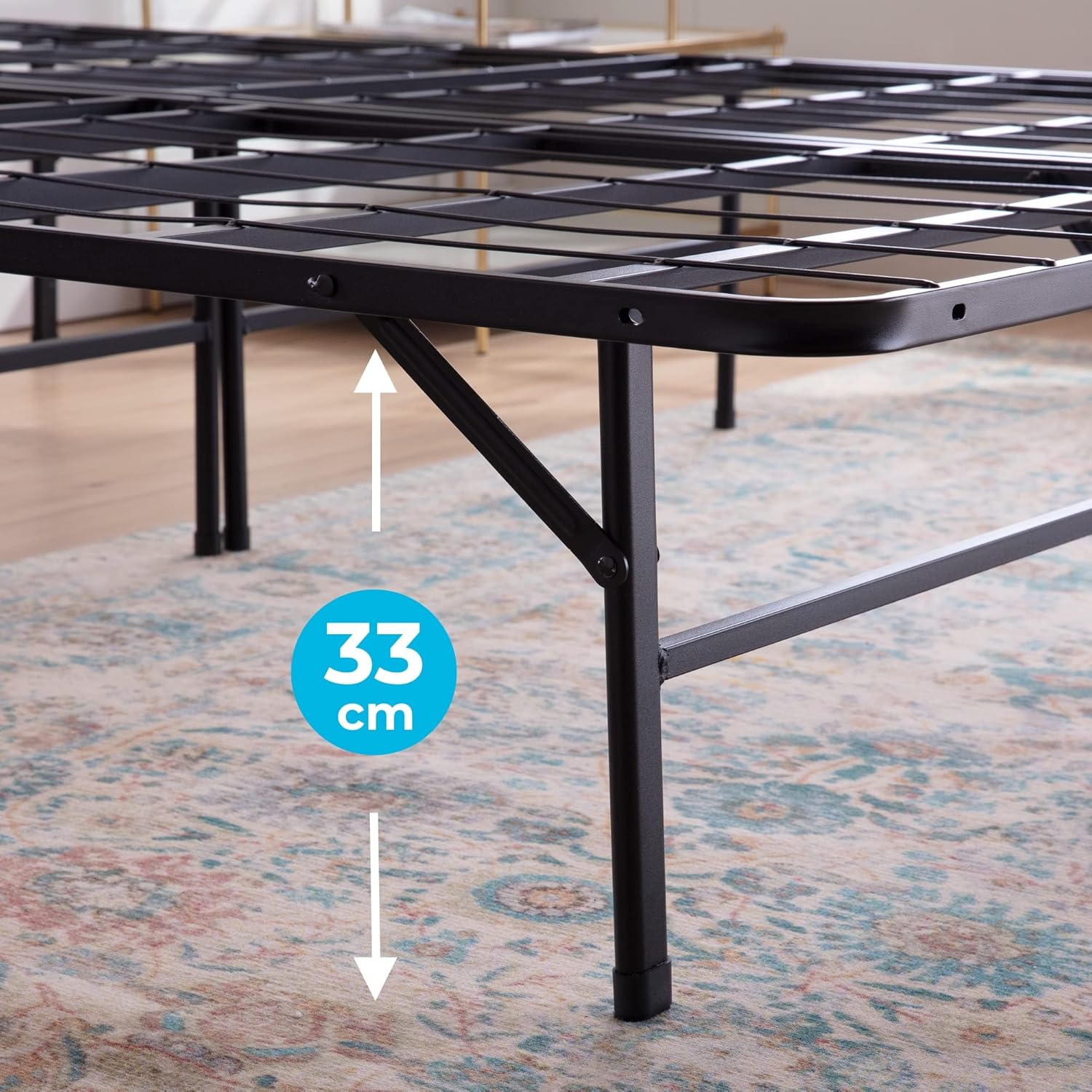 Detalle de Linenspa Cama Plegable de Metal 160x190 cm