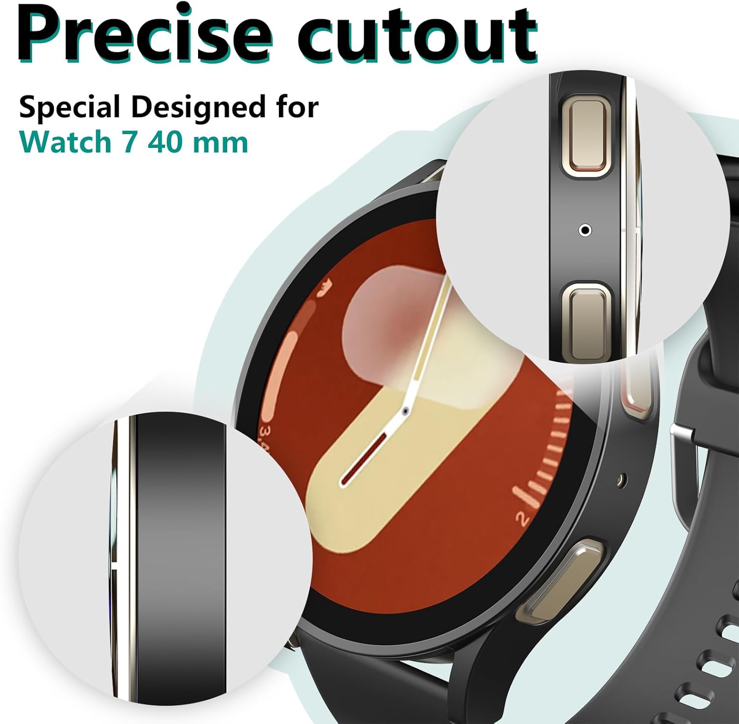 Detalle de Bigqin Protective Case for Samsung Galaxy Watch7 40mm