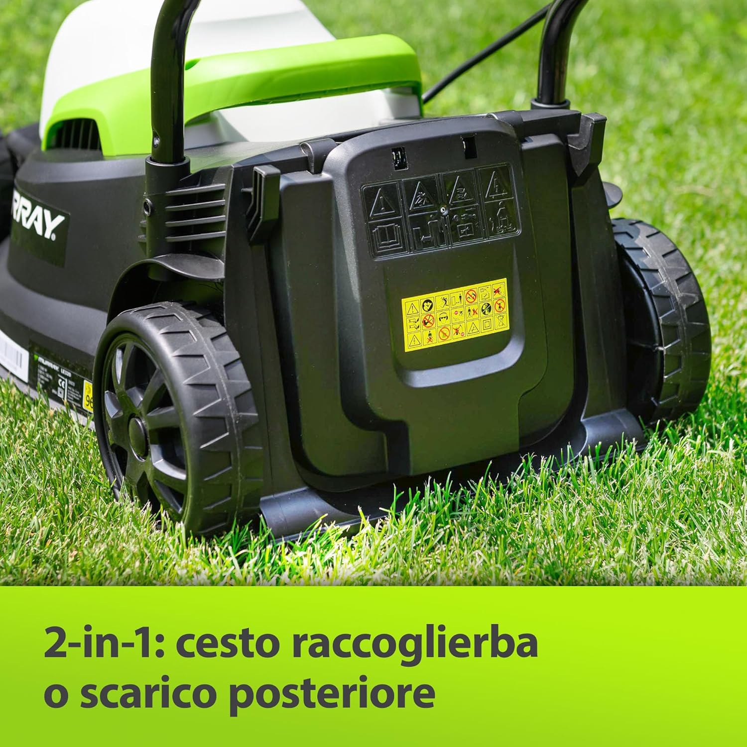 Detalle de Murray Tosaerba Elettrico 2-in-1 LE320E: Compatto, Leggero e Versatile per Giardini Fino a 300 m²