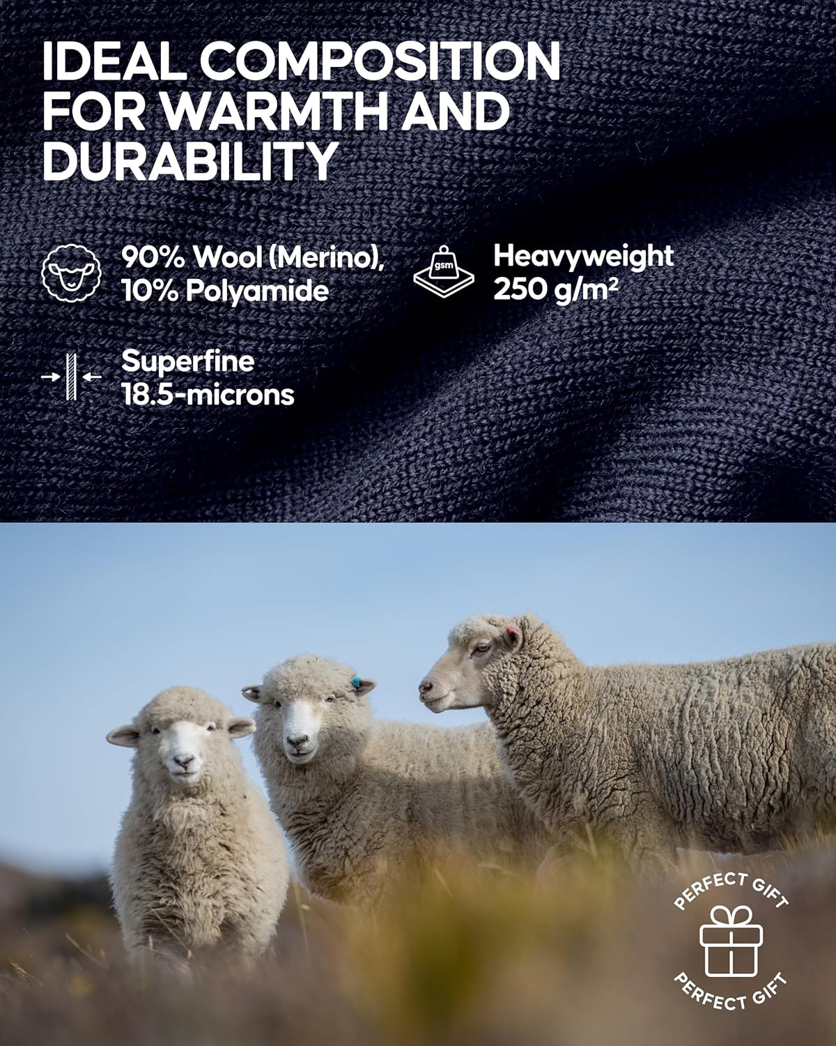 Thumbnail 4 de Danish Endurance Merino Wool Base Layer Set (250g/m²) for Women – Heavyweight Winter Ski & Snow Sports