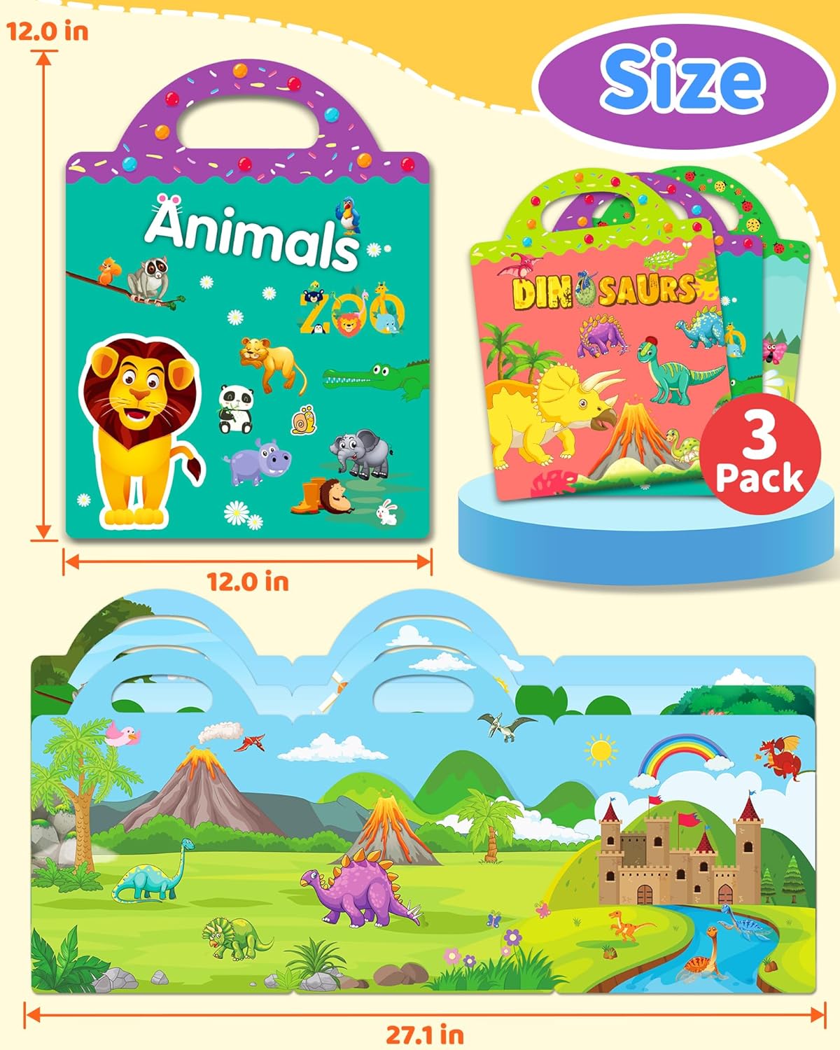 Thumbnail 5 de Benresive Reusable Sticker Book for Toddlers