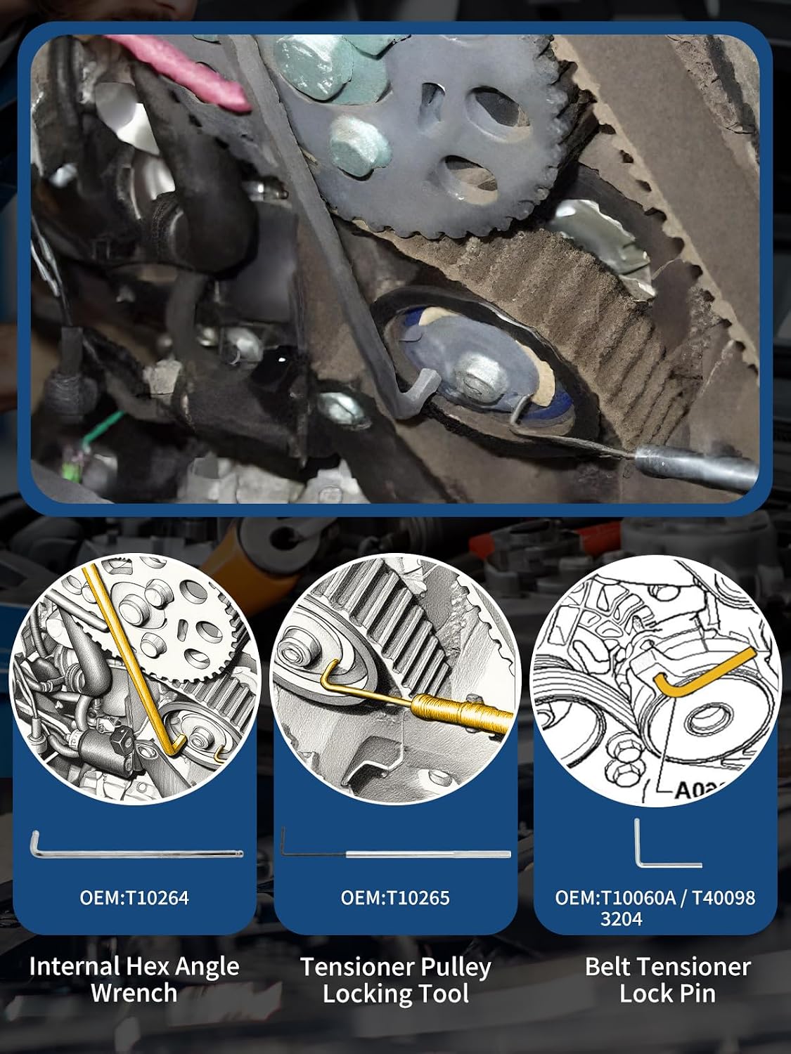 Detalle 2 de Wvoillty Motor Einstellwerkzeug-Set 10-teilig