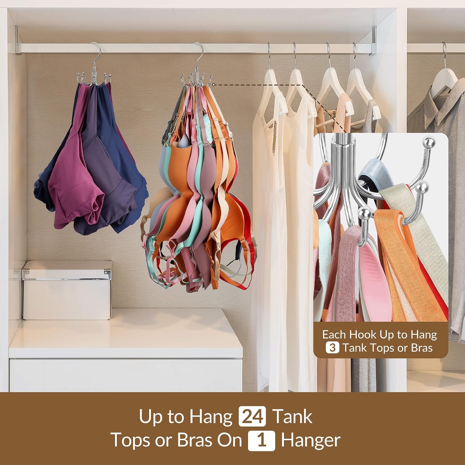 Detalle de ZEDODIER Tank Top Hanger 24 bras