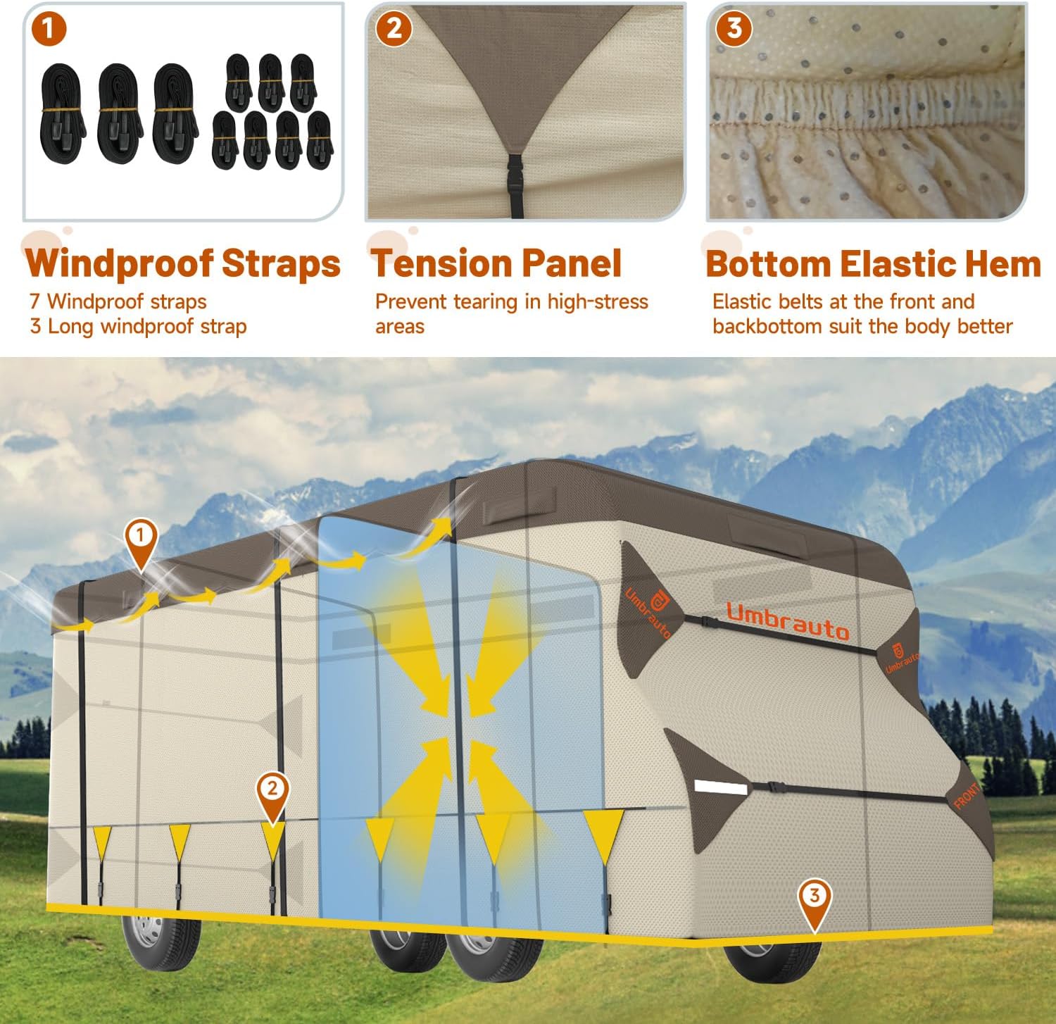 Thumbnail 4 de Umbrauto Class C RV Cover 23'–26' Heavy‑Duty