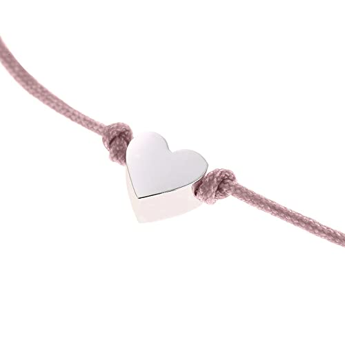 Thumbnail 7 de ÉNJA Création NOUNOU, bracelet cordon ajustable avec cœur en acier inoxydable