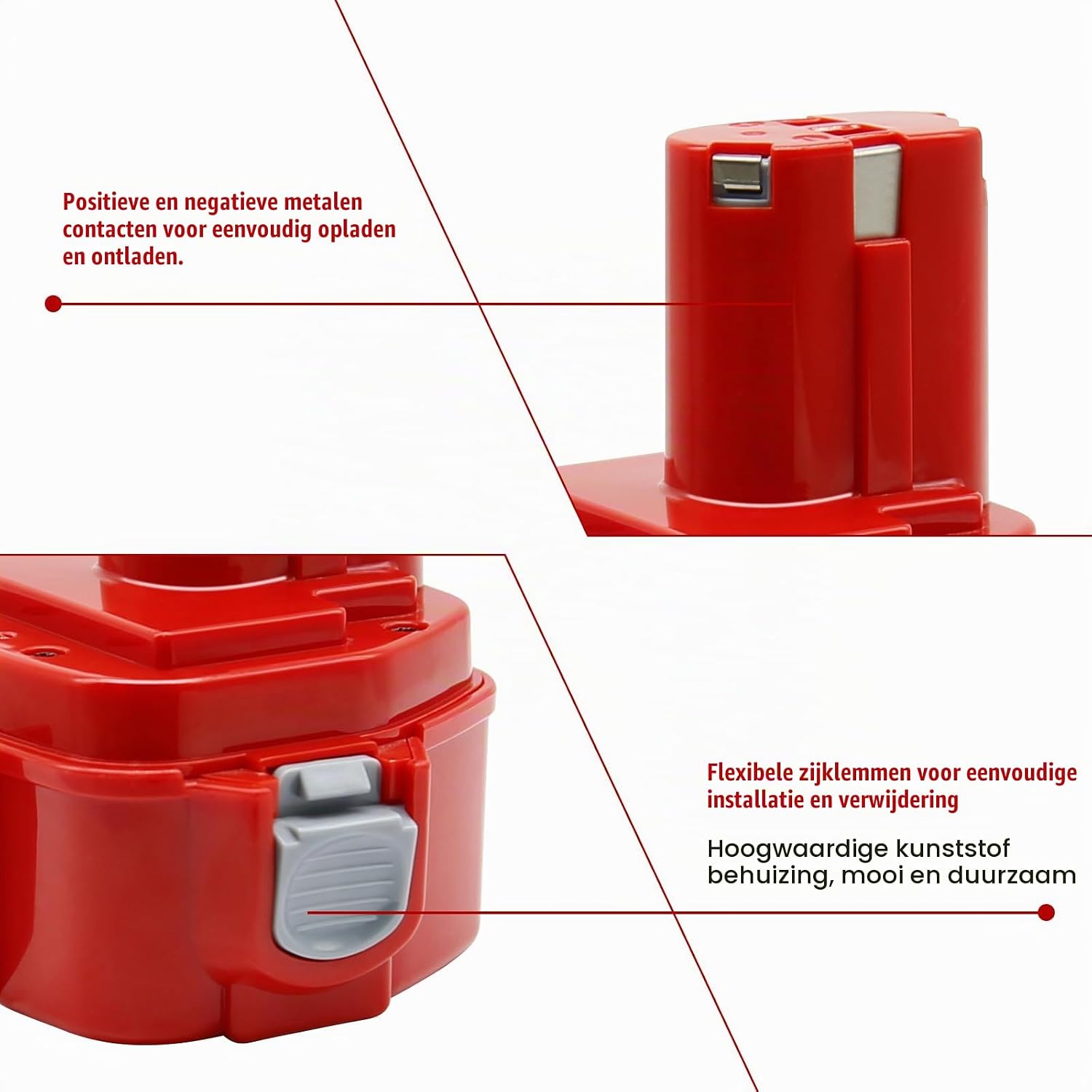 Detalle 2 de Powtree 12V 5,0Ah NiMH-reserveaccu’s voor PA12, set van 2