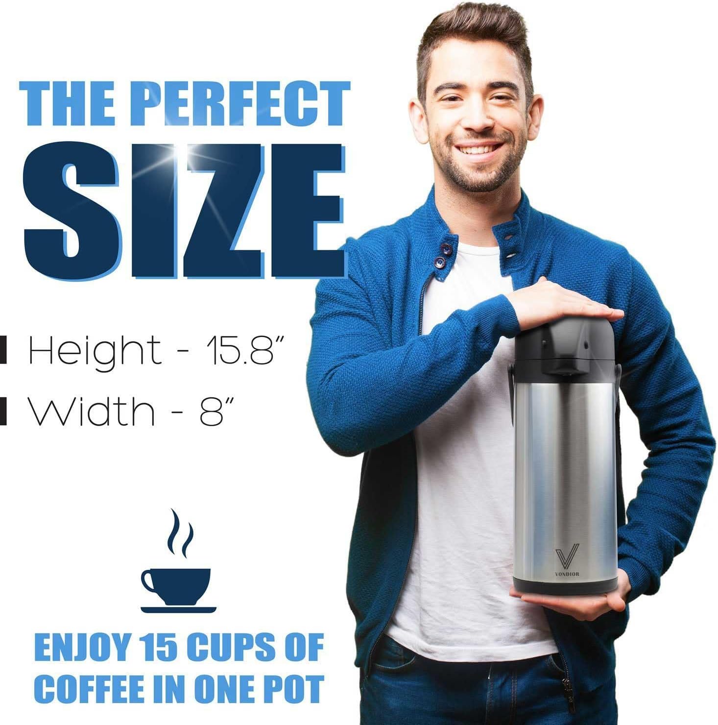 Thumbnail 5 de 102oz/3L Airpot Coffee Dispenser Thermal Carafe