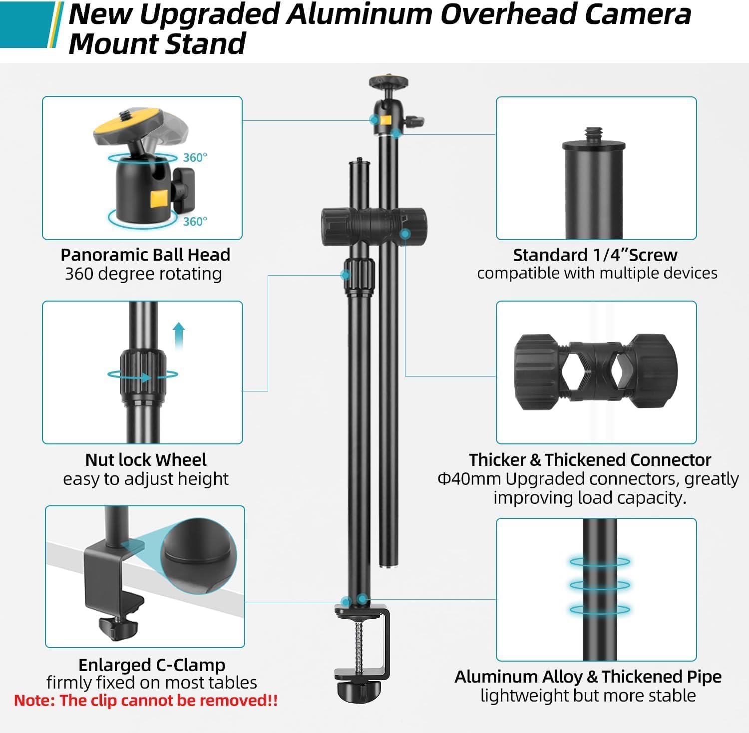 Thumbnail 1 de JEBUTU OS02 Camera Desk Mount with Flexible Overhead Arm