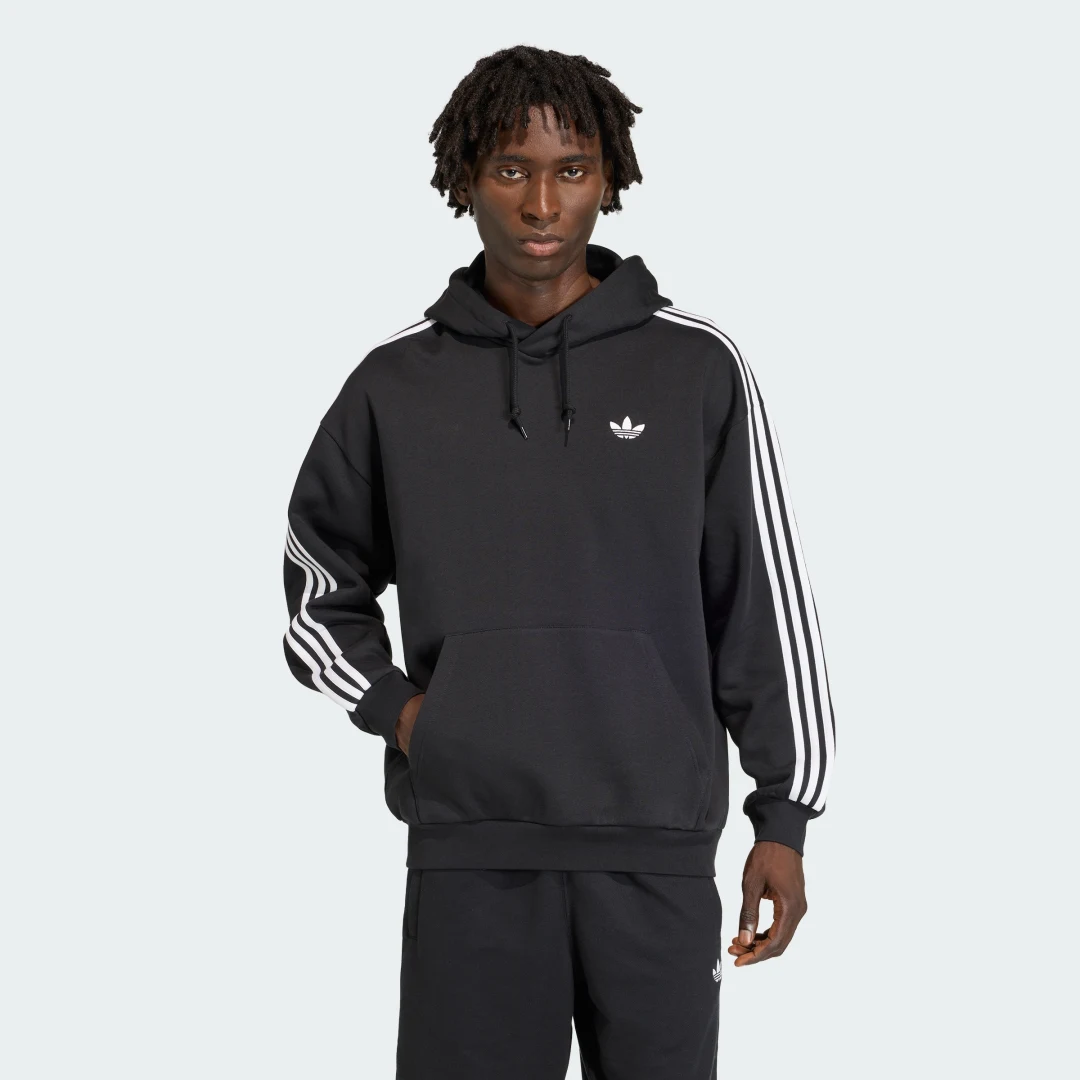 Detalle de Chaqueta deportiva con capucha Adicolor Classics 3 Stripes de Adidas