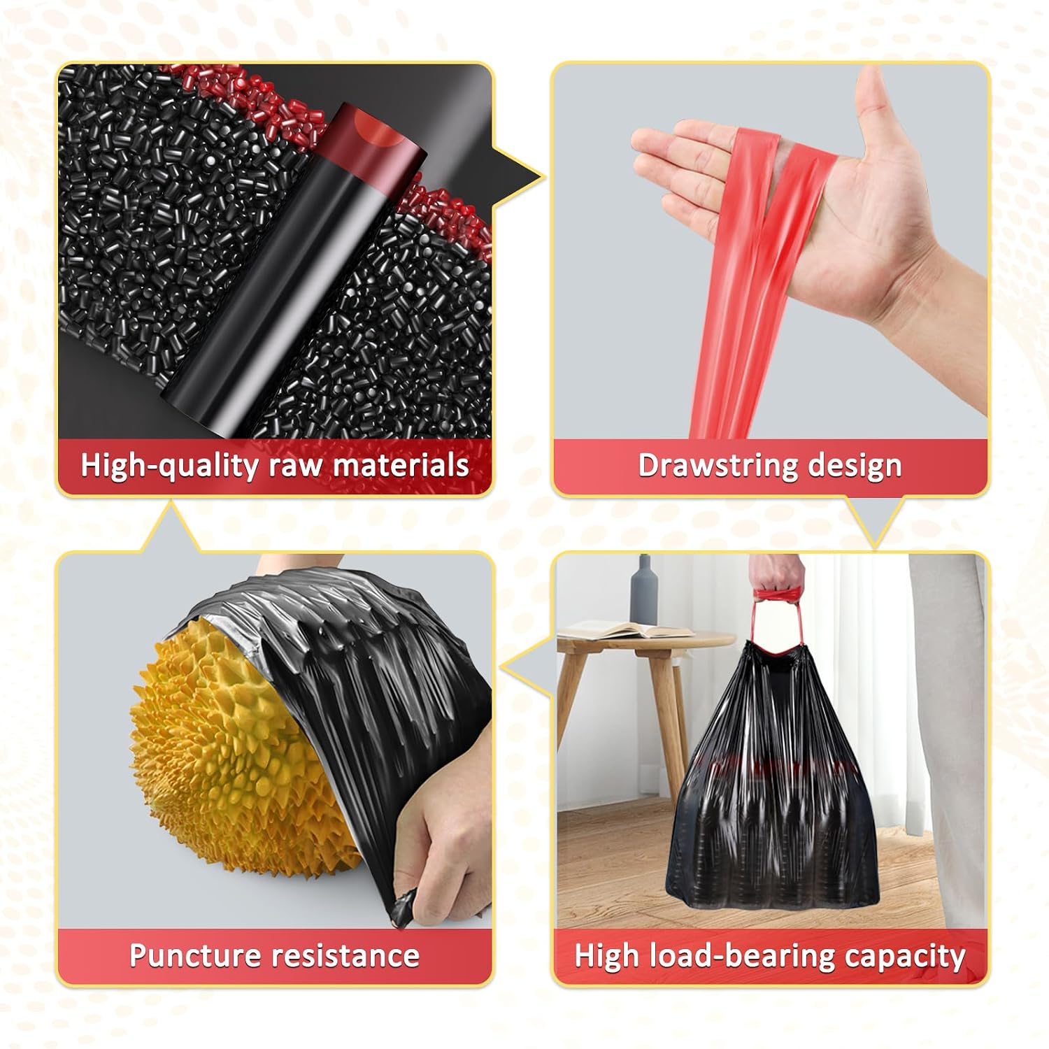 Thumbnail 1 de QILERR Bin Bags 20L Thick Drawstring