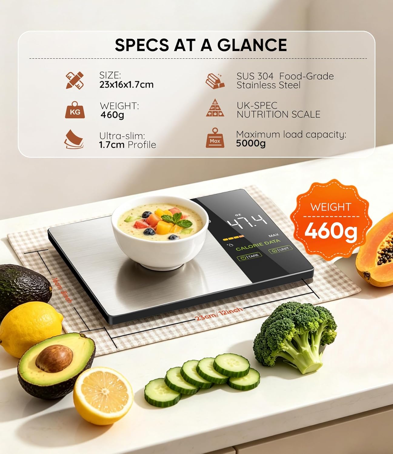 Thumbnail 4 de Smart Food Scale 5000g with Nutritional Calculator