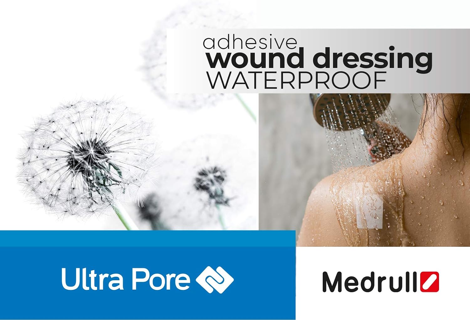 Thumbnail 6 de Medrull Wasserfestes Wundpflaster 9x10 cm – Ultra Pore, steril, transparent, starker Halt