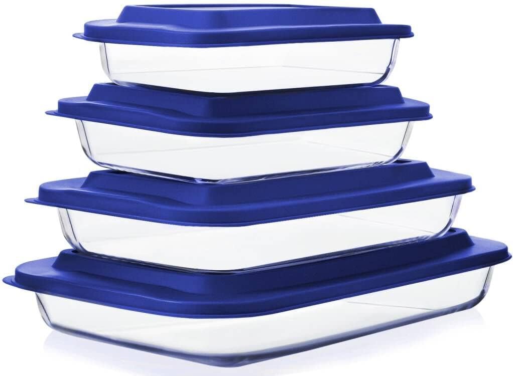 Thumbnail 4 de 8-Piece Deep Glass Baking Dish Set with Lids