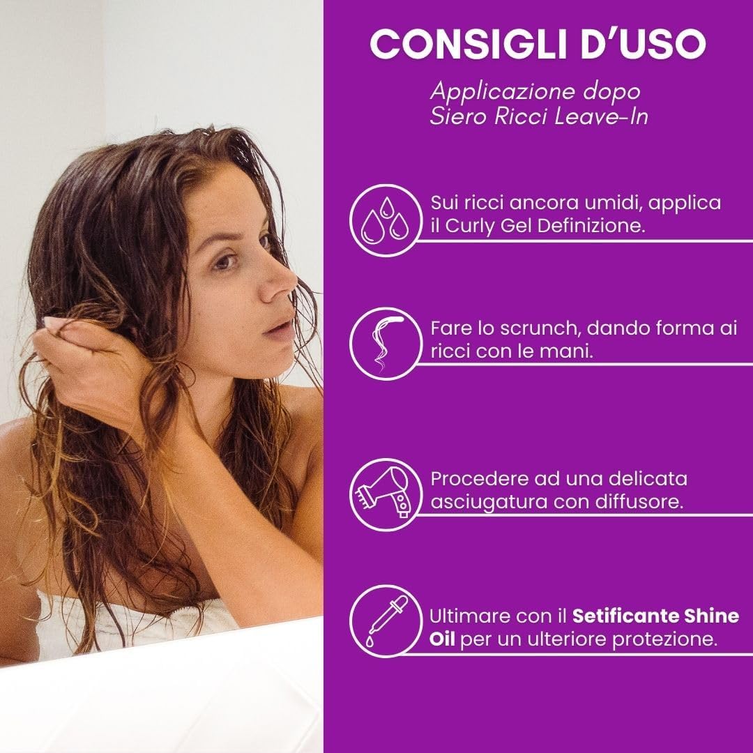 Detalle de Beauxury Milano Gel Definizione Capelli Ricci - Azione Anticrespo con Staminali Vegetali 200 ml