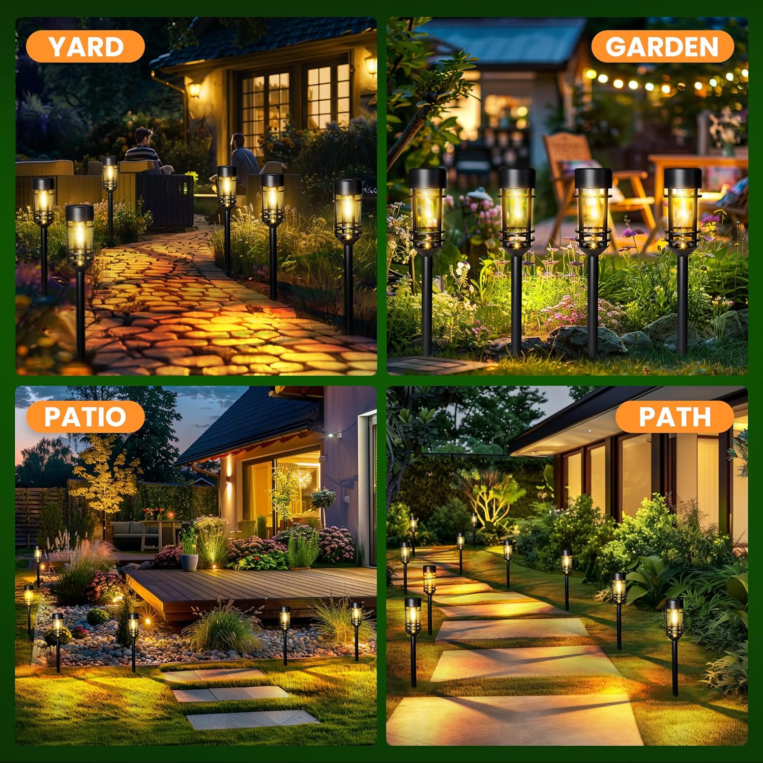 Thumbnail 3 de GIGALUMI Solar Lights Outdoor Garden 8 Pack – Waterproof warm white solar pathway lights