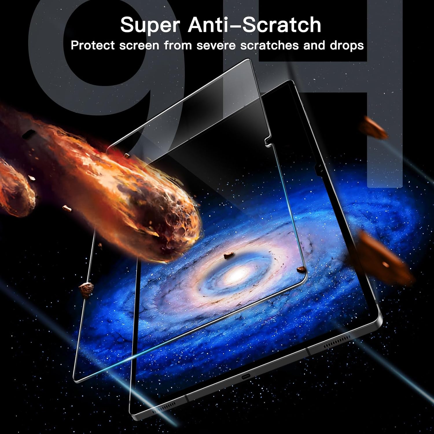 Thumbnail 3 de JETech Schutzfolie für Samsung Galaxy Tab S10 Ultra / Tab S9 Ultra (14,6 Zoll) – gehärtetes Glas, HD klar, 2 Stück