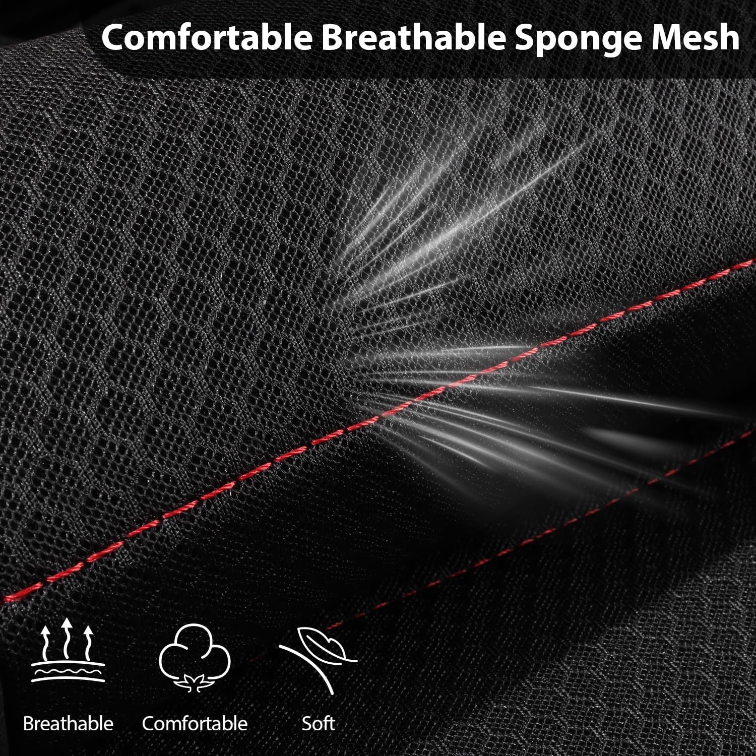 Thumbnail 5 de CAR PASS Air Mesh Leather Seat Covers 2-Pack