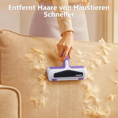 Detalle 2 de ACE2ACE Tierhaarentferner Fusselrolle – Wiederverwendbare Katzenhaarentfernung für Sofa, Decke und Teppich