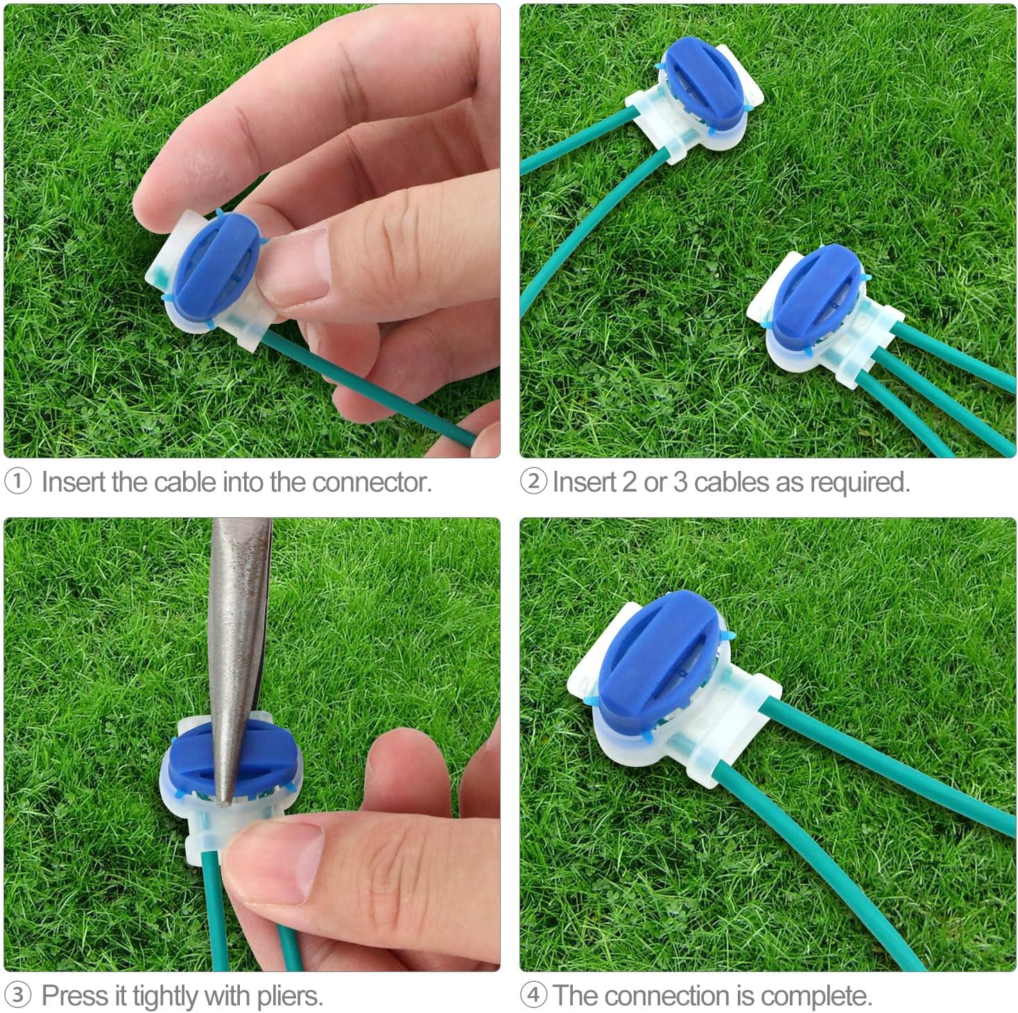 Detalle de 100m Boundary Cable Wire for Robotic Lawn Mower with Pegs & Connectors — Compatible with Bosch, Gardena, Husqvarna and more