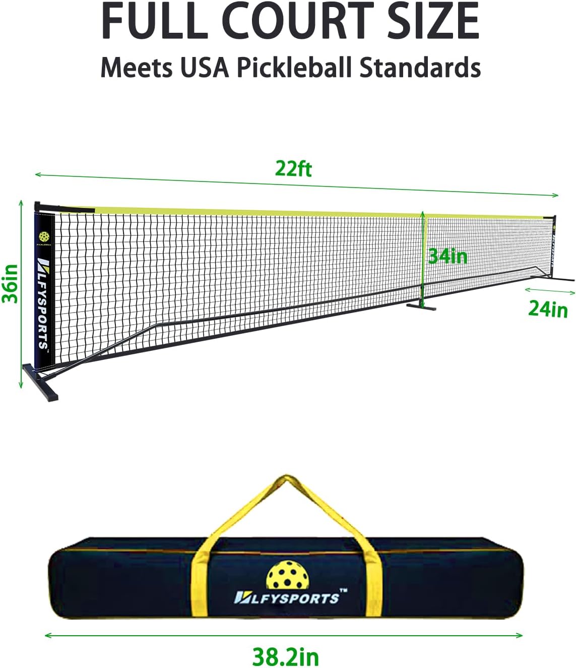 Thumbnail 4 de LFYSPORTS Pickleball Set with Net 22'