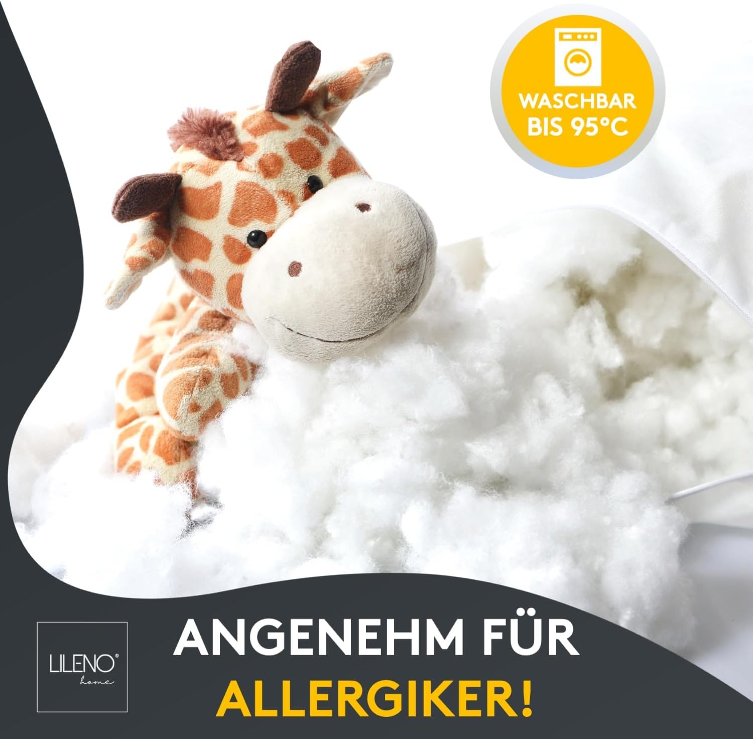 Thumbnail 5 de LILENO HOME Füllwatte 500 g im Vlies-Beutel – Füllmaterial & Bastelwatte, waschbar bis 95 °C